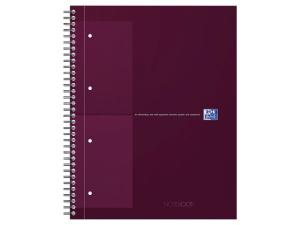 Kollegieblock Oxford Int.A4+ rut. röd