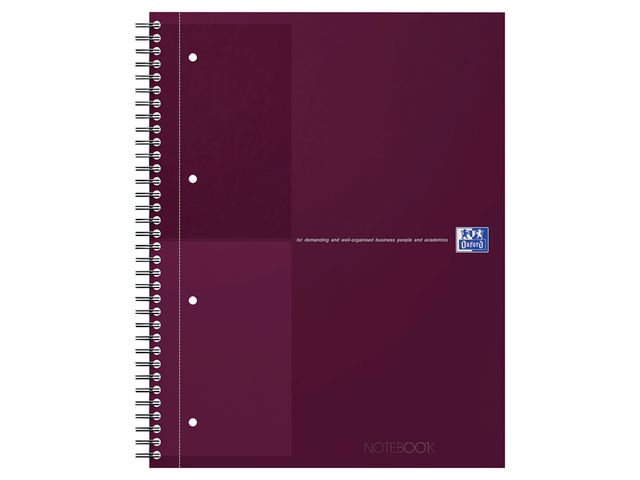 Kollegieblock Oxford Int.A4+ linj. röd