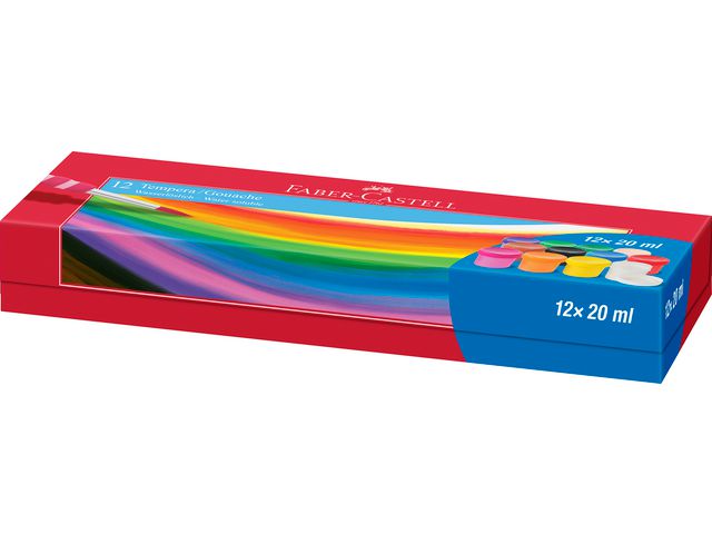 Temprafärg Gouach FABER 20ml x 12 färger