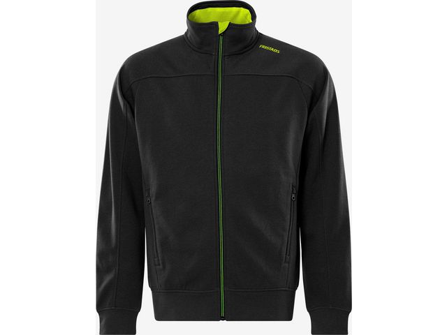 Sweatshirt jacka FRISTAD 7552 S sv/gul