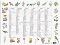 Väggkalender Stora Naturalmanackan 2026