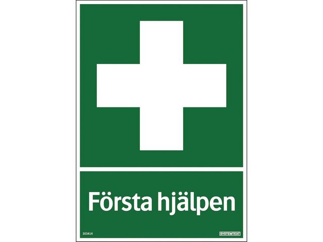 Skylt Första hjälpen 210x297mm