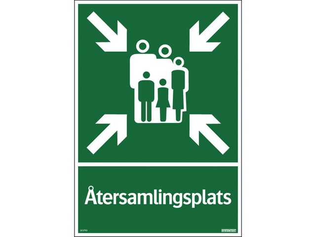 Skylt Återsamlingsplats 297x420mm
