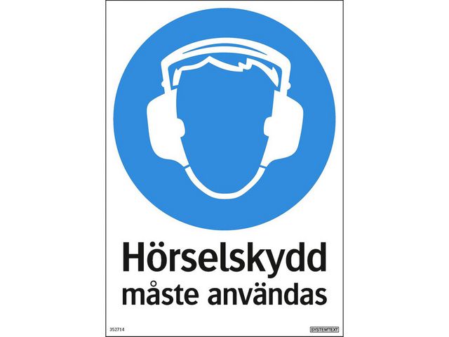 Skylt Hörselskydd 210x297mm