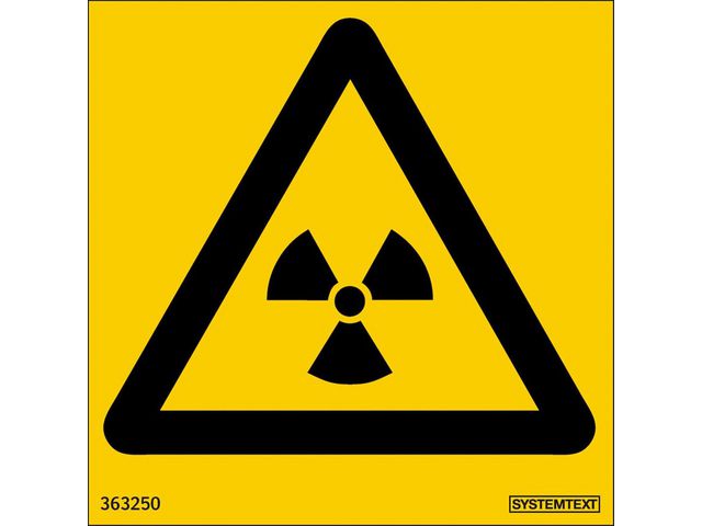 Dekal Radioaktiva ämnen 80x80mm