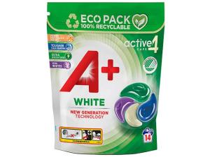 Tvättkapslar A+ White Active4 14/fp