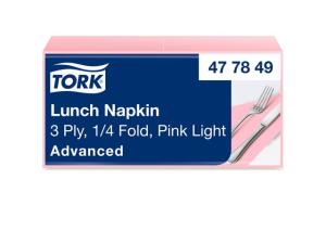 Servett TORK Lunch 3-lags ljrosa 150/fp
