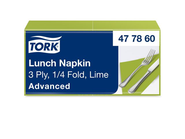 Servett TORK Lunch 3-lags lime 150/fp