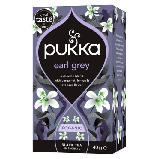 Te PUKKA Svart Gorgeous Earl Grey 20/fp