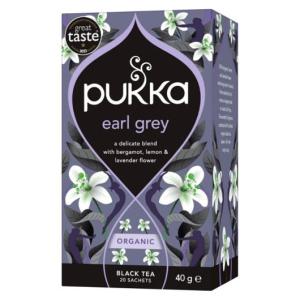 Te PUKKA Svart Gorgeous Earl Grey 20/fp