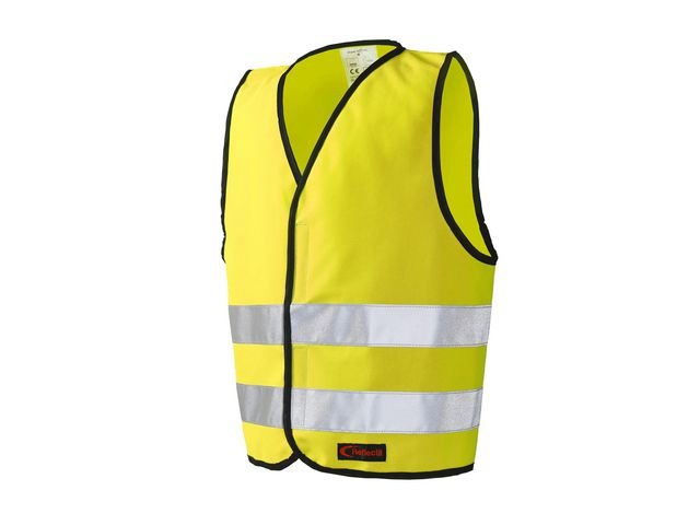 Reflexväst Barn med Kardborre XS gul