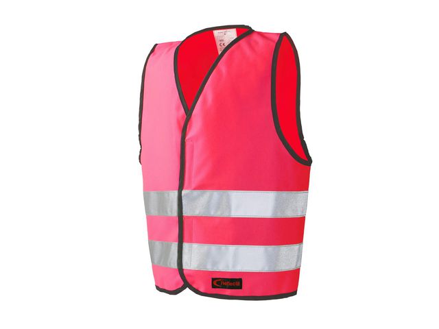 Reflexväst Barn med Kardborre XS rosa