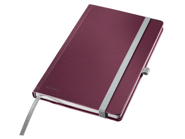 Ant.bok LEITZ Style A5 H linj 80bl röd