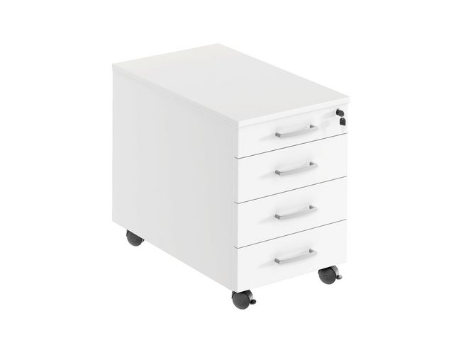 Hurts mobil 4 lådig, djup 600 mm vit