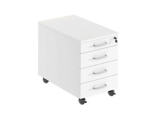 Hurts mobil 4 lådig, djup 600 mm vit