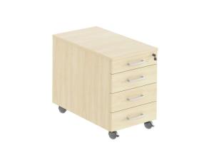 Hurts mobil 4 lådig, djup 600mm björk