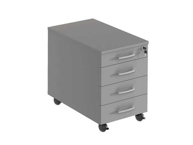 Hurts mobil 4 lådig, djup 600 mm grå