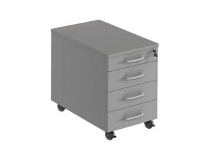 Hurts mobil 4 lådig, djup 600 mm grå