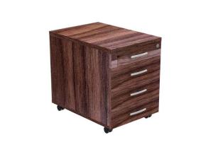 Hurts mobil 4 lådig, djup 600 mm valnöt