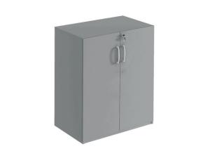 2xA4-hylla med dörrar grå