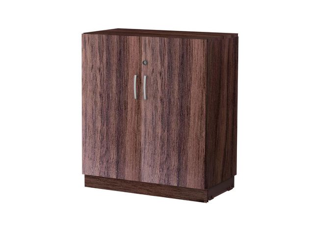 2xA4-hylla med dörrar valnöt