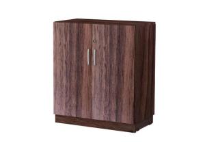 2xA4-hylla med dörrar valnöt