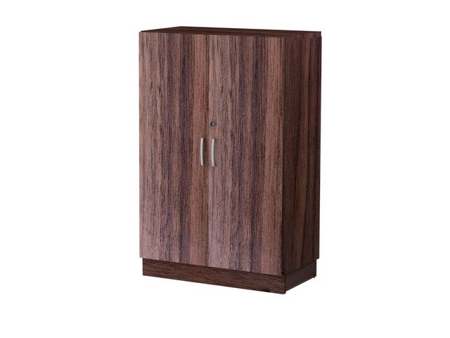 3xA4-hylla med dörrar valnöt