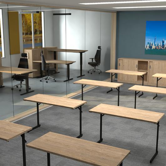 Fällbord 1200x500x715x18 ek/svart