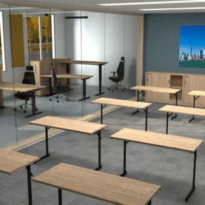 Fällbord 1200x500x715x18 ek/svart