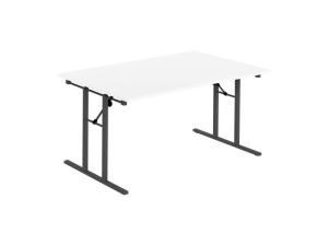 Fällbord 1600x800x730x25 vit/svart