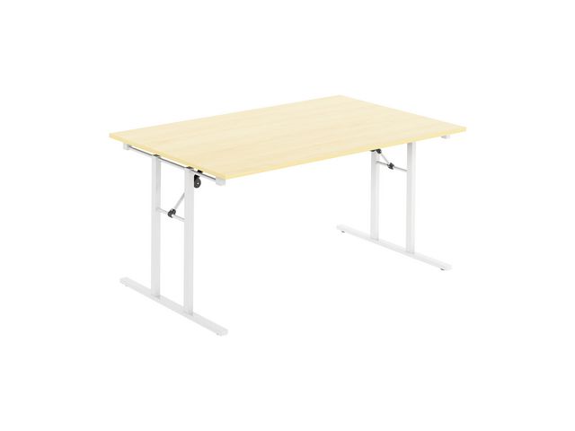 Fällbord 1600x800x730x25 björk/vit