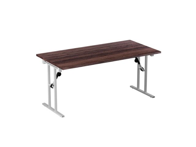 Fällbord 1600x800x730x25 valnöt/vit