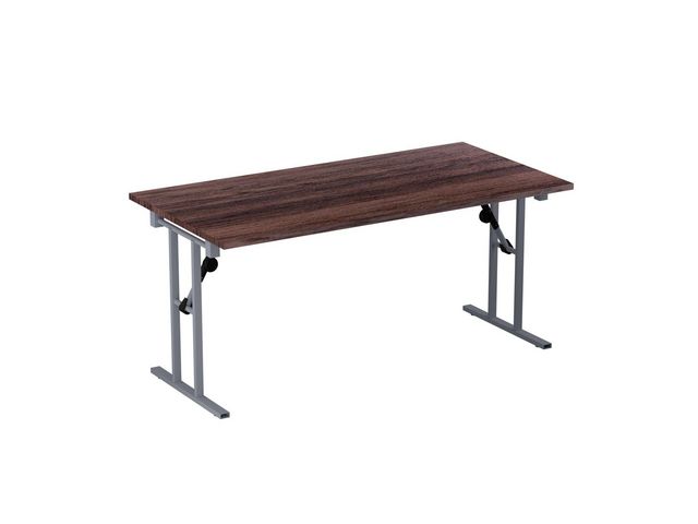 Fällbord 1600x800x730x25 valnöt/silver