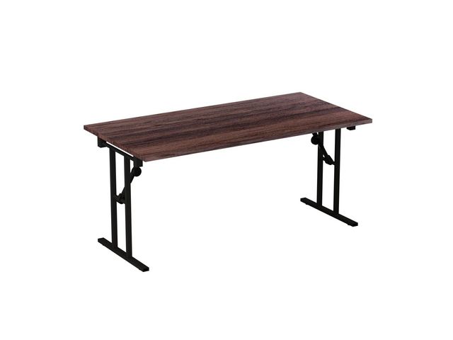 Fällbord 1600x800x730x25 valnöt/svart