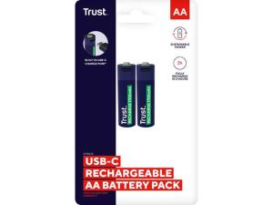 Batteri Laddbar TRUST AA USB-C 2/fp
