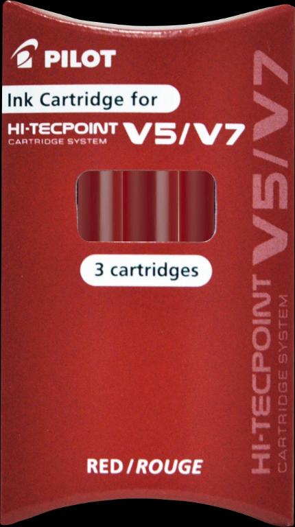 Refill PILOT Hi-Tecpoint V5/V7 röd 3/fp