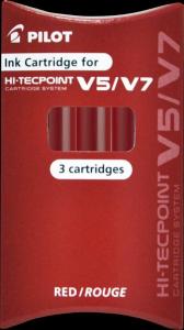 Refill PILOT Hi-Tecpoint V5/V7 röd 3/fp