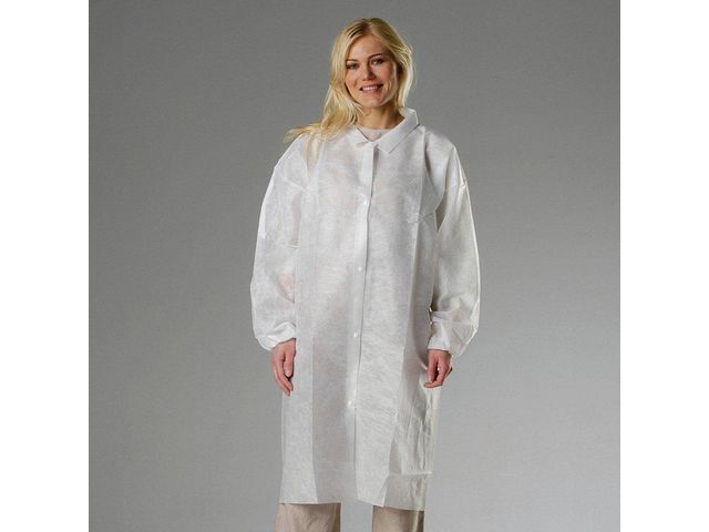 Besöksrock GRANBERG vit non-woven 100/fp