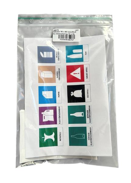Dekaler för avfallssortering kit 10x2st