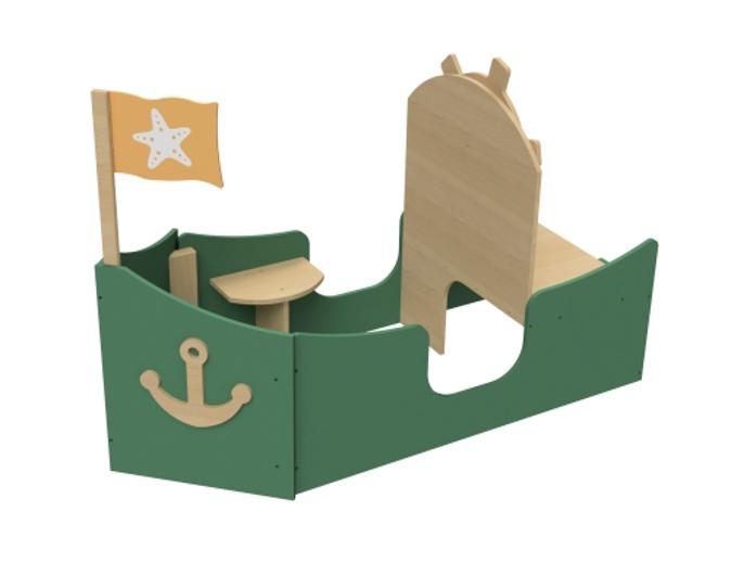 MICKI lekmöbel båt grön