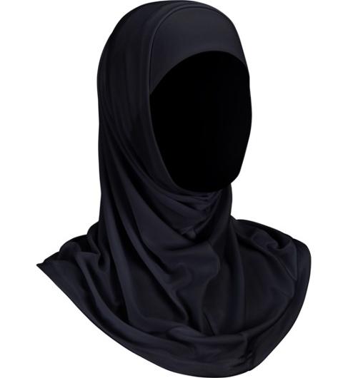 Huvudbonad HEJCO Enya tvådelad svart