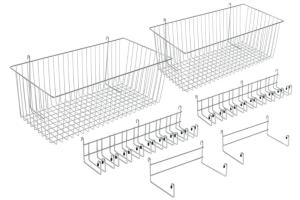 Förvaringskorgar till Bollvagn 3st