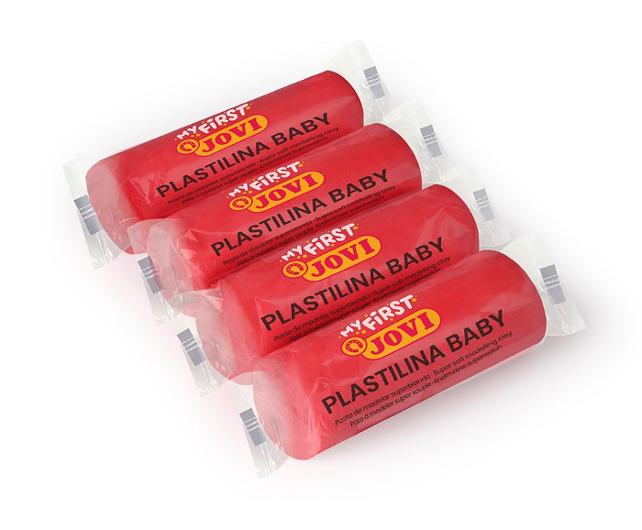 Modellera PLASTILINA Baby 18x38g röd