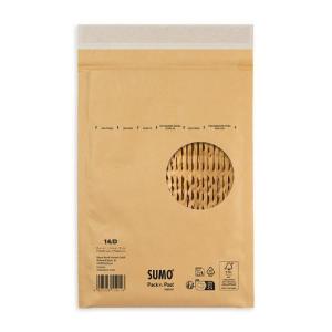 Påse vadderad SUMO 175x265mm brun 100/fp