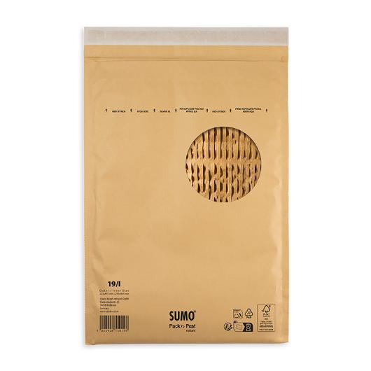 Påse vadderad SUMO 295x445mm brun 100/fp
