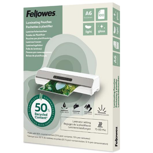 Laminat FELLOWES A6 Light 100/fp