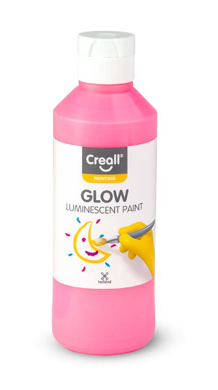 Självlysande färg CREALL 250ml Röd/Rosa