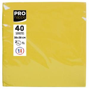 Servetter PRONAPPE 38x38cm gul 40/fp