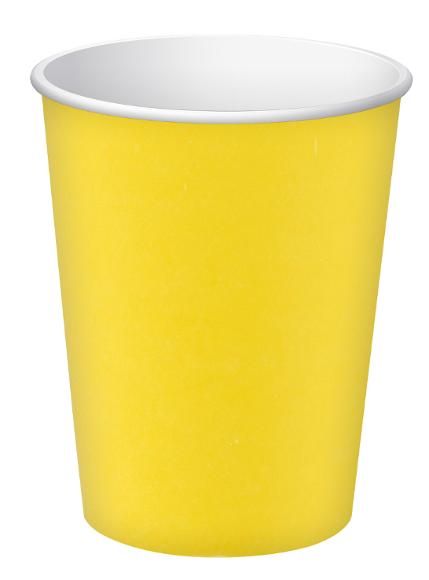 Pappersbägare PRONAPPE 20cl gul 15/fp