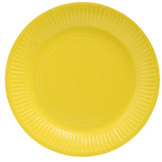 Tallrik PRONAPPE papper 23cm gul 20/fp